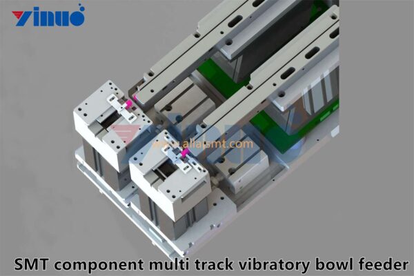 SMT component multi track vibratory bowl feeder
